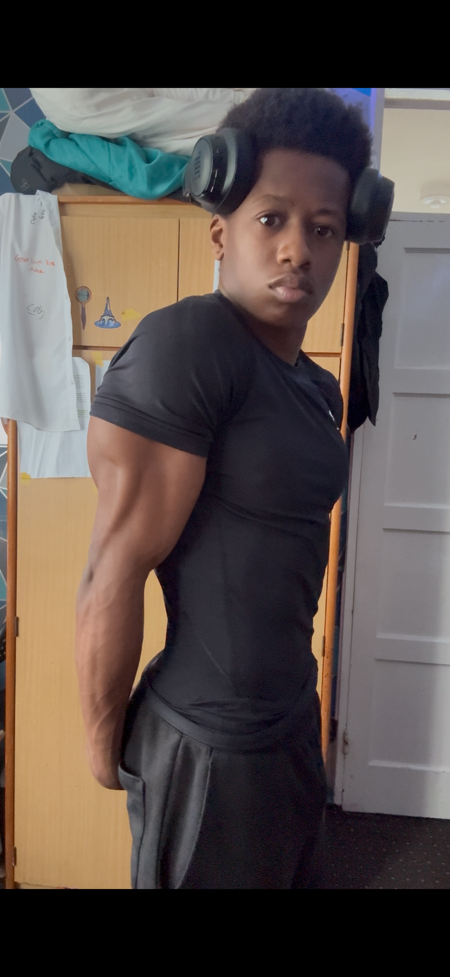 Josh showing his physique after years of consistent training